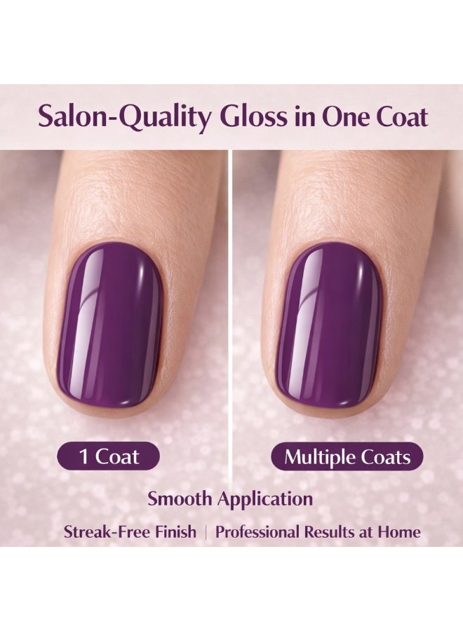 Brunson Classic Nail Polish 18ml Fast Dry Nail Lacquer Nail Harderner Normal Polish Glossy Gel Effect Quick Air Dry Long-Lasting Natural Nail Enamel Salon Quality Manicure Pedicure Regular Polish - Image 5